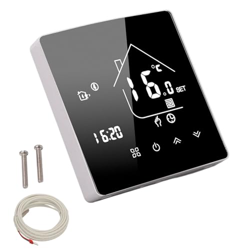 Asixxsix Smartes Thermostat, App-Sprachsteuerung, Programmierbarer Digitaler Thermostat MIT 7-Tage-Programmierbarem Touchscreen, Energieeinsparung, Fernbedienung für Zuhause, ABS-GEHUUSE von Asixxsix