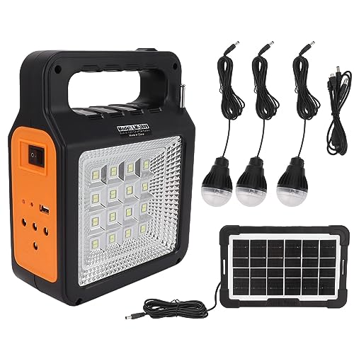 Asixxsix Solar Power Bank, 6000mah Tragbarer Solargenerator mit 32 LED -Panel -Licht 3 Lampen -Scheinwerfer USB -Lade -MP3 -Radio, für Campingreisen Im Freien Aktivitäten Im Freien Asixxsix Solar Power Bank, 6000mah Tragbarer Solargenerator mit 32 LED -Panel -Licht 3 Lampen -Scheinwerfer USB -Lade -MP3 -Radio, für Campingreisen Im Freien Aktivitäten Im Freien von Asixxsix