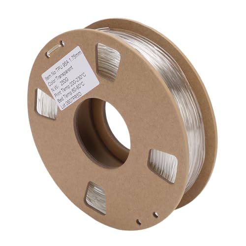 Asixxsix TPU -Filament 1,75 Mm, 95A 250 G Hochelastizität Flexible 3D -Drucker -Filamentbündel für die Meisten FDM 3D -Drucker, Einfache Druck, Spulenfilamente, Transparent Asixxsix TPU -Filament 1,75 Mm, 95A 250 G Hochelastizität Flexible 3D -Drucker -Filamentbündel für die Meisten FDM 3D -Drucker, Einfache Druck, Spulenfilamente, Transparent von Asixxsix