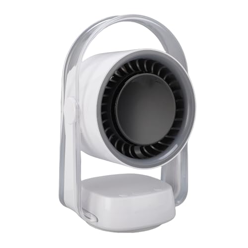 Asixxsix Tischventilator, wiederaufladbarer Umluftventilator mit Nachtlicht und Timer, 110° verstellbarer Winkel, 60° oszillierender, leiser, tragbarer Ventilator für Schlafzimmer von Asixxsix