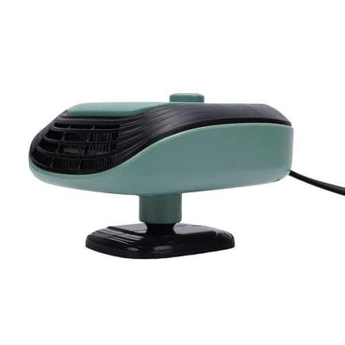 Asixxsix Tragbare Autoheizung, 120 W, 360 Grad drehbar, Scheibenheizung und Entfroster, für den Zigarettenanzünder, für PKW, Wohnmobil, SUV (dunkelgrün) von Asixxsix