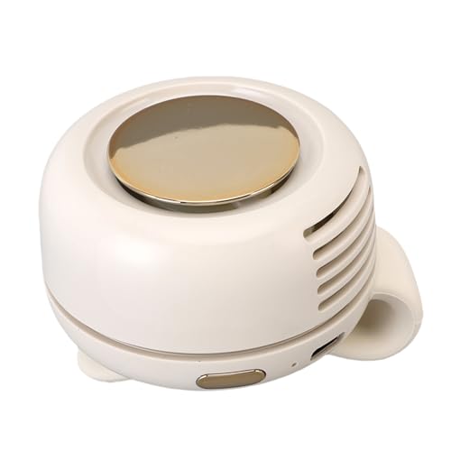 Asixxsix Tragbarer, leiser, blattloser Mini-Ventilator Clip On, wiederaufladbarer USB-Ventilator mit 3 Geschwindigkeiten, Hängeventilator für Outdoor & Reisen & Büro, Reisezubehör (WHITE) von Asixxsix