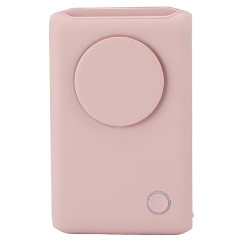 Asixxsix Tragbarer Handventilator, 3 Geschwindigkeitsstufen, leiser Ventilator zum Umhängen um den Hals oder um die Taille, Ventilator für den Hals zum Radfahren und Reisen (PINK) von Asixxsix