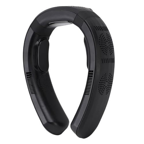 Asixxsix Tragbarer Nackenlüfter, 3 Geschwindigkeiten Verstellbarer 360 ° Kühlung Blattloser Persönlicher Lüfter, 7000 -mAh -Batterie -Betonten Persönliche Lüfter, Leichte Tragbare Fans für (Schwarz von Asixxsix