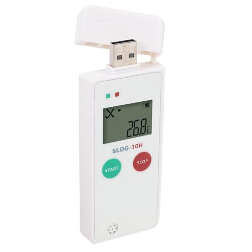 Asixxsix USB -Digitaltemperaturrekorder mit LCD -Anzeige, Hohe Genauigkeit Wiederverwendbarer Temperaturfeuchtigkeit Daten Logger mit PDF -CSV -Berichten, 65000 Gruppenspeicher Asixxsix USB -Digitaltemperaturrekorder mit LCD -Anzeige, Hohe Genauigkeit Wiederverwendbarer Temperaturfeuchtigkeit Daten Logger mit PDF -CSV -Berichten, 65000 Gruppenspeicher von Asixxsix