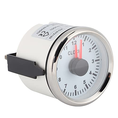 Asixxsix Universal 0-12 BETRIEBSSTUNDENZIEHLER 2 Zoll Uhr Instrumententafel Messgeraut Anzege Rote Hintergrundbeleuchtung, für Auto, Boot, Yacht, IP67 Wasserdicht und Staubicht (Weißes Zifferblatt Asixxsix Universal 0-12 BETRIEBSSTUNDENZIEHLER 2 Zoll Uhr Instrumententafel Messgeraut Anzege Rote Hintergrundbeleuchtung, für Auto, Boot, Yacht, IP67 Wasserdicht und Staubicht (Weißes Zifferblatt von Asixxsix