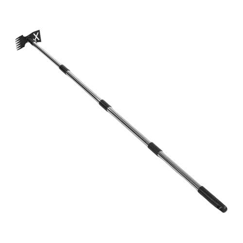 Asixxsix Unkraut -Puller -Werkzeug, Unkraut mit 2 in 1 Kopf und Einstellbar 16 Bis 60 Zoll Stange, 6 Tine Tiefe Bodendurchdringung Zum Lockern von Bodengräben, Garten Yard Lawn Farm von Asixxsix