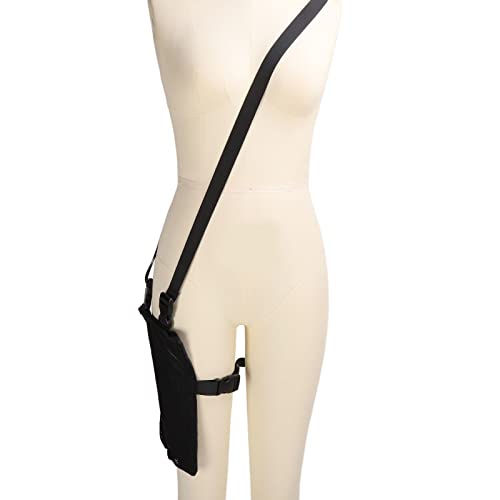 Asixxsix Urindrainagebeutelhalter, 2000 Ml Verdeckte Katheterbeutelabdeckung mit Verstellbarem Riemen und Unsichtbarem Schlitz Strapazierfähige Urinbeutelabdeckung Foley-Katheterbeutelhalter(Schwarz) von Asixxsix
