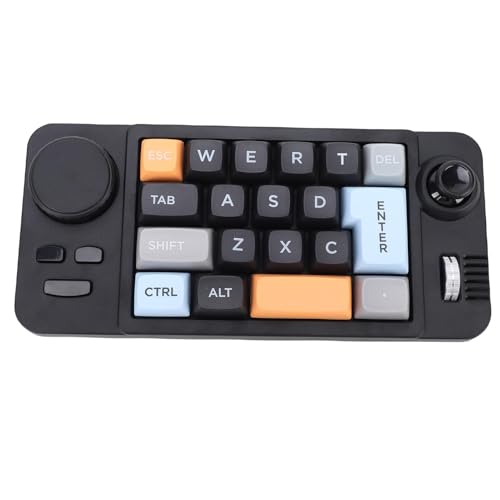Asixxsix Wired USB C -Tastatur, 19 Programmierbare Tasten Mechanische Tastatur EIN Handmakro -Gaming -Tastatur mit RGB -Backbeleuchtung und Knopfrollen -Joystick -Steuerung für OS X von Asixxsix