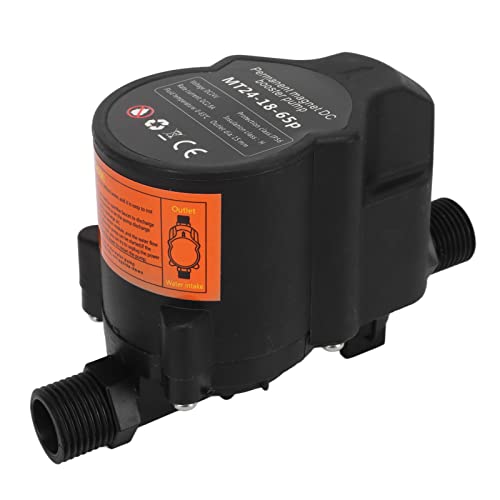 DC24V Wasserdruckerhöhungspumpe, 65Pa Hochdruckwasserpumpe, Automatische Wasserdurchflusskontrolle, Duscherhöhungspumpe für die Bewässerung der Badezimmerküche, Geräuscharm (EU-Stecker 100-240 V) von Asixxsix