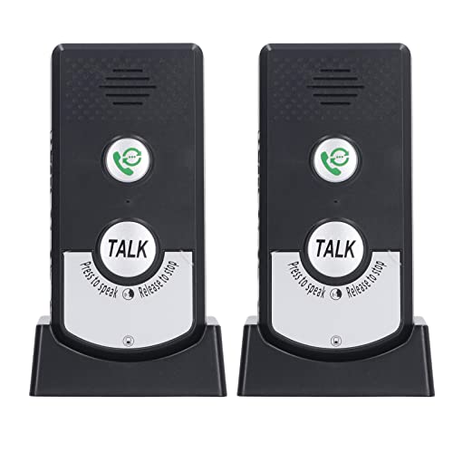 Drahtloses Intercom-Türklingelsystem mit Großer Reichweite, 2-Wege-Sprach-Intercom-Einheit, Wasserdicht, LED-Anzeige, Wiederaufladbarer Akku, ABS-Material, H8-Modell von Asixxsix