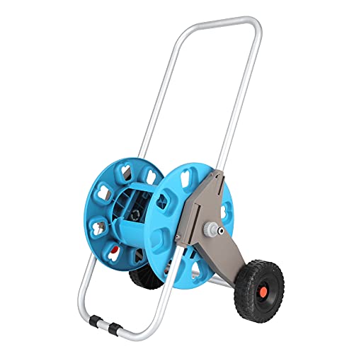 Gartenschlauchwagen, tragbarer Gartenschlauchwagen mit Rädern, G1/2-Wasserschlauchwagen für den Außenbereich, für bis zu 35 m Schlauch, Aluminium-Schlauchwagen Gartenschlauchwagen, tragbarer Gartenschlauchwagen mit Rädern, G1/2-Wasserschlauchwagen für den Außenbereich, für bis zu 35 m Schlauch, Aluminium-Schlauchwagen von Asixxsix