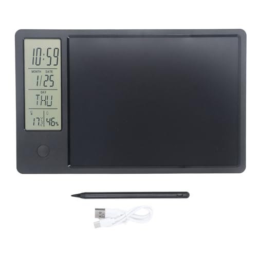 LCD-Schreibtablett, Elektronisches Zeichenbrett mit Kalender, Zeit-, Temperatur- und Luftfeuchtigkeitsanzeige, Doodle-Board, Digitaler Schreibblock, Elektronischer Zeichenblock von Asixxsix