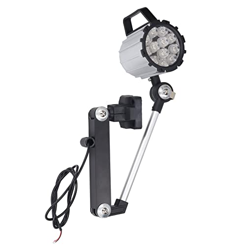 LED-Arbeitsleuchte, IP65 Wasserdicht, Faltbar, Verstellbar, Mehrzweck-Maschinen-Arbeitsleuchte, 12 W, 24 V, Lange Arm-Arbeitstischlampe für Drehmaschine, Fräsmaschine, Bohrmaschine von Asixxsix