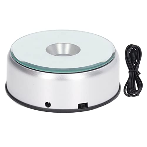 LED-Display-Basis, 80 Sekunden Pro Runde, Langlebiges ABS, 360 Grad Drehbarer Display-Basisständer mit USB-Stromkabel, Motorisierter Drehbarer Drehteller-Display-Ständer für Crystals Glass Glitter Cup LED-Display-Basis, 80 Sekunden Pro Runde, Langlebiges ABS, 360 Grad Drehbarer Display-Basisständer mit USB-Stromkabel, Motorisierter Drehbarer Drehteller-Display-Ständer für Crystals Glass Glitter Cup von Asixxsix