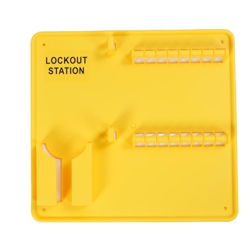 Lockout Tagout Station, Genug Stauraum Wandmontage Multifunktionales Lockout Tagout Board PC Hitzebeständige Industrielle Sicherheit Vorhängeschloss Station mit 4 Schrauben und 4 Dübeln von Asixxsix