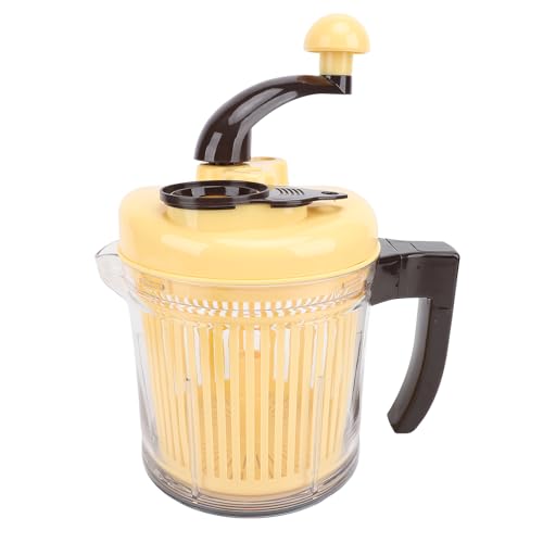 Manuelle Küchenmaschine, 2500 Ml Handkurbelhacker Fleischschleife mit Eierabscheider, Gemüsehacker Knoblauch Minner Zwiebel für Gemüse Fleisch Zwiebeln von Asixxsix