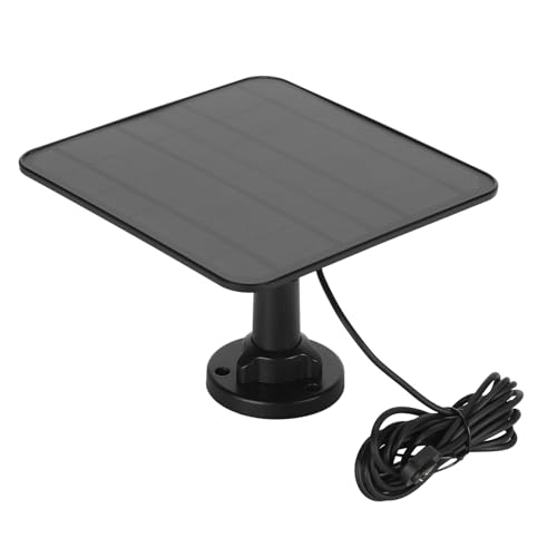 Solar Panel für Sicherheits Kamera für Arlo Pro 3 Pro 4 Pro 5S Ultra Ultra 2 Go 2 Flutlicht Kamera, IP65 Wetterfest, mit Einer 360 ° Drehbaren Halterung und 9,8 Ft Kabel (BLACK) von Asixxsix