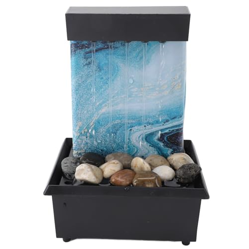 Tischbrunnen, Kleiner Zimmer-Wasserfallbrunnen mit LED-Lichtern und Unregelmäßigen Steinen, Zirkulierendes Fließendes Wasser, USB-Zimmerbrunnen für Schlafzimmer, Wohnzimmer, Büro Tischbrunnen, Kleiner Zimmer-Wasserfallbrunnen mit LED-Lichtern und Unregelmäßigen Steinen, Zirkulierendes Fließendes Wasser, USB-Zimmerbrunnen für Schlafzimmer, Wohnzimmer, Büro von Asixxsix
