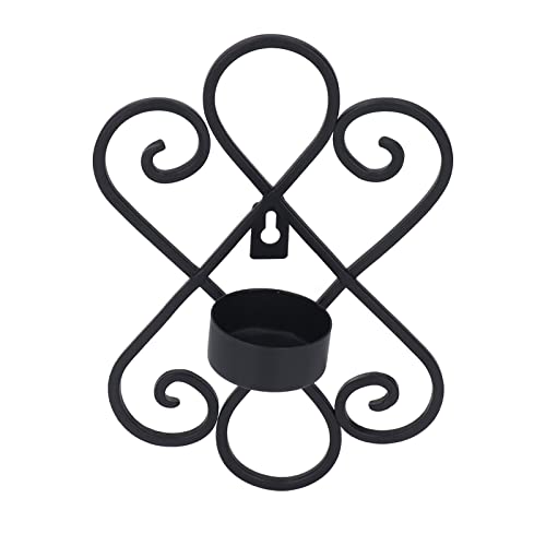 Wandleuchter, Kerzenhalter, Vertikaler Kerzenhalter Zum Aufhängen an der Wand, Industrieller Vintage-Kerzenhalter aus Metall Zur Wandmontage für Wohnzimmer, Badezimmer, Esszimmer, Landhaus, Bar(B) von Asixxsix