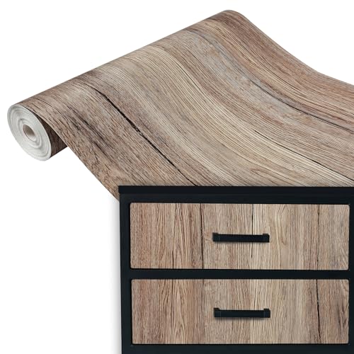 Klebefolie Möbel 45x100 cm | Selbstklebende Möbelfolie in Holzoptik - wasserfest und zuschneidbar | Folie für Möbel ideal zum Renovieren von Schränken, Türen und Arbeitsplatten | Sanremo Eiche Sepia von DecoMeister