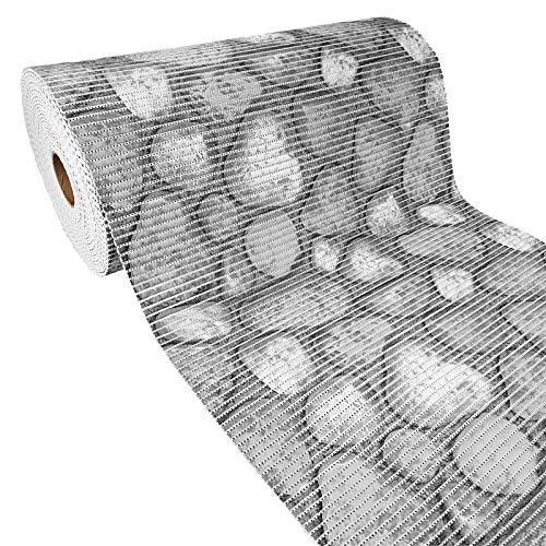 DecoMeister Badematte Weichschaummatte Duschvorleger Badläufer Badteppich Weichschaum Bodenmatte Antirutsch Teppich WC Pool Vorleger Yogamatte rutschfeste Matte 65x250 cm Steine von DecoMeister