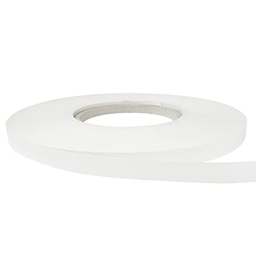 DecoMeister Kantenumleimer mit Schmelzkleber Möbelkantenband Melaminkantenumleimer Umleimer Melamin Bügelkante Dekor für Regalbrett Furnier zum Aufbügeln 21mm x 15m Kantenband Arktisch Weiß von DecoMeister