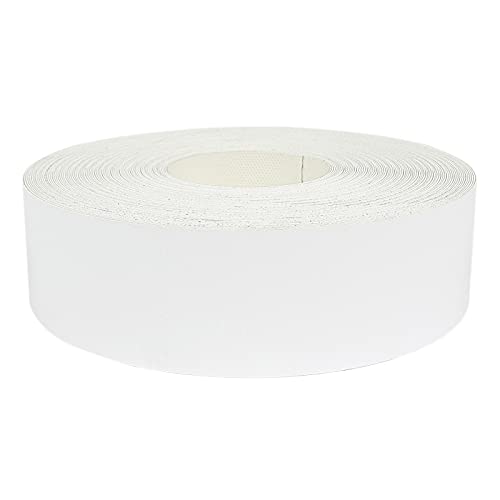 DecoMeister Kantenumleimer mit Schmelzkleber Melaminkantenumleimer Umleimer Bügelkante Dekor für Regalbrett Möbelbauplatte Furnier 40mm x 10m Kantenband Arktisch Weiß von DecoMeister