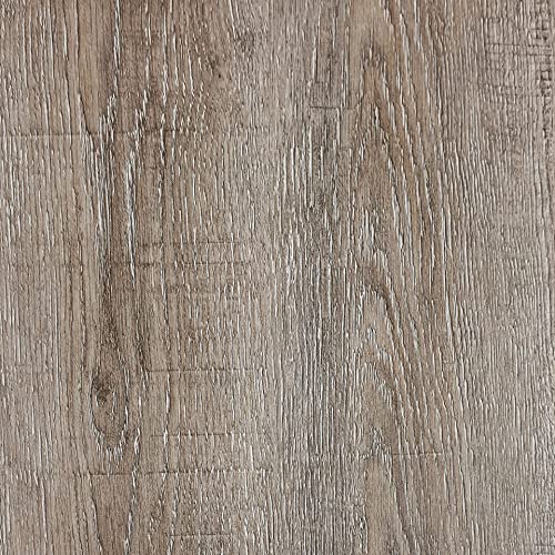 Decomeister Selbstklebende Bodenfliesen Kunststoff Fliesen Vinyl-Fliesen Bodenbelag Probemuster 15,25 x 30,5 cm Helle Eiche Holzoptik Light Oak von DecoMeister