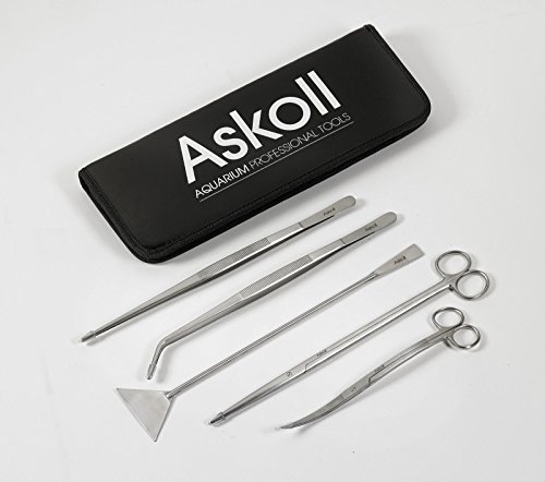 Askoll 005054 Zubehör-Set, Schere + Zange + Spatel für die Pflege des Aquariums von Askoll