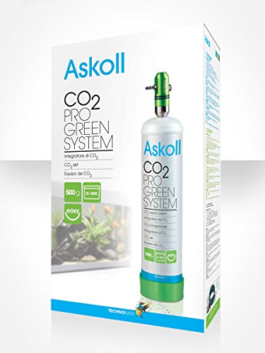 ASKOLL CO2 Pro Green System CO2-Aquarium, hergestellt in Italien, Flasche CO2, 500 g/m², Einsatz & Einrichtung, Kohlendioxidanlage, komplett für schöne Pflanzen, einfach und schnell von Askoll