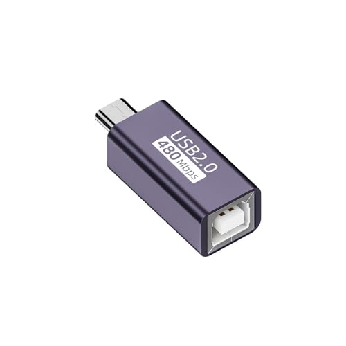 Askoppo Micro USB-Stecker auf MIDI-Buchse-Adapter,Micro USB auf USB B Druckeradapter für Drucker MIDI E-Piano Synthesizer und mehr Micro USB Gerät/Laptop (1 Stück) von Askoppo