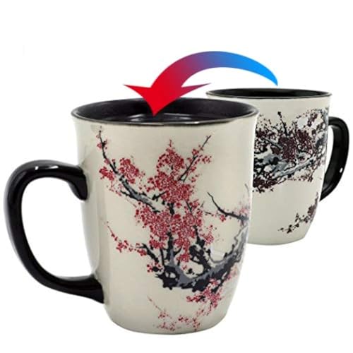 Asmwo Farbwechselnde wärmeempfindliche magische lustige Kunst-Tasse mit großer Tasse für Kaffee, Tee, Pflaumenblüte, Porzellantassen für Frauen, Mutter, Oma, schwarz wechselnd, leuchtend rot Asmwo Farbwechselnde wärmeempfindliche magische lustige Kunst-Tasse mit großer Tasse für Kaffee, Tee, Pflaumenblüte, Porzellantassen für Frauen, Mutter, Oma, schwarz wechselnd, leuchtend rot von Asmwo