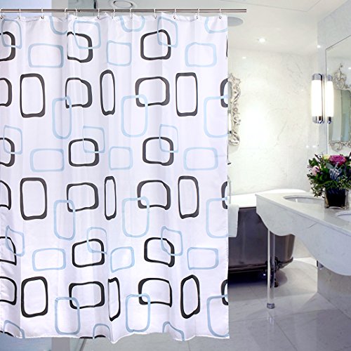 Duschvorhang Wasserabweisender Stoff 180 x 220 CM, Asnlove Polyester Duschvorhang Hochwertige Qualität Verstärktem Saum Waschbarer Textil Duschvorhang für Badezimmer 180 x 220 CM mit Duschvorhangringe Duschvorhang Wasserabweisender Stoff 180 x 220 CM, Asnlove Polyester Duschvorhang Hochwertige Qualität Verstärktem Saum Waschbarer Textil Duschvorhang für Badezimmer 180 x 220 CM mit Duschvorhangringe von Asnlove
