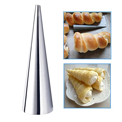 Asotagi 12 Stück Edelstahl-Backkegel DIY Backwerkzeug Spirale Croissants Form für Cannoli Tubes Croissant Backen von Asotagi