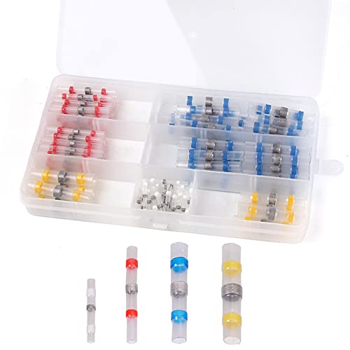 120 Stück Lötverbinder Set Kabelverbinder mit Schrumpfschlauch, Wasserdicht Drahtverbinder Stoßverbinder, 4 Verschiedene Größen Schrumpfverbinder für Heim, DIY, Autos und Schiffe 120 Stück Lötverbinder Set Kabelverbinder mit Schrumpfschlauch, Wasserdicht Drahtverbinder Stoßverbinder, 4 Verschiedene Größen Schrumpfverbinder für Heim, DIY, Autos und Schiffe von Asoway