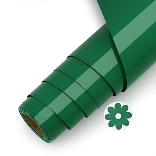 Asoway Plotterfolie Textil Grün 3D Puff Vinylfolie HTV 25 X 244cm, Flexfolie Plotter Textil für DIY Kleidung, Mützen, Hosen, andere Stoffe, Leicht zu schneiden und zu jäten von Asoway