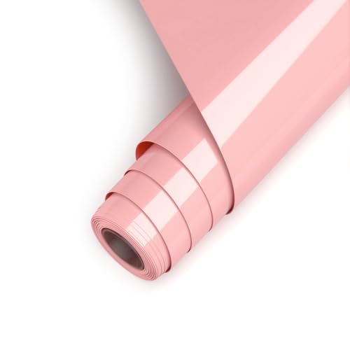 Asoway Plotterfolie Textil Helles Rosa Vinylfolie Plotter HTV 30.5cm x 457cm, Flexfolie Plotter Textil für DIY Kleidung, Mützen, Hosen, andere Stoffe, Leicht zu schneiden und zu jäten von Asoway