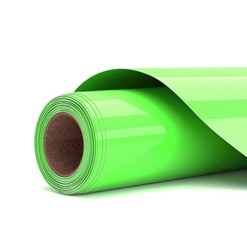 Flexfolie Plotter Textil Grün Fluoreszierende, Plotterfolie Textil Heat Transfer Vinyl 30.5cm x 305cm,Wärmeübertragung Vinylfolie Plotter für DIY T-Shirtsund Stoffen,Leicht zu schneiden und zu jäten von Asoway