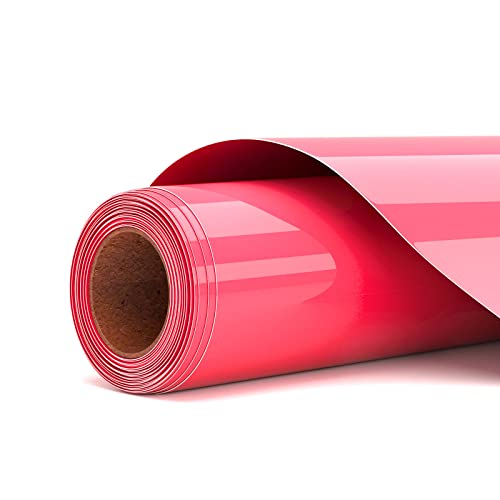 Flexfolie Plotter Textil Rosa Fluoreszierende, Plotterfolie Textil Heat Transfer Vinyl 30.5cm x 305cm,Wärmeübertragung Vinylfolie Plotter für DIY T-Shirtsund Stoffen,Leicht zu schneiden und zu jäten von Asoway
