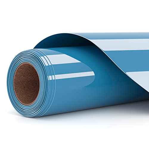 Flexfolie Plotter Textil Seeblau, Plotterfolie Textil Heat Transfer Vinyl 30.5cm x 305cm,Wärmeübertragung Vinylfolie Plotter für DIY T-Shirtsund Stoffen,Leicht zu schneiden und zu jäten Seeblau von Asoway