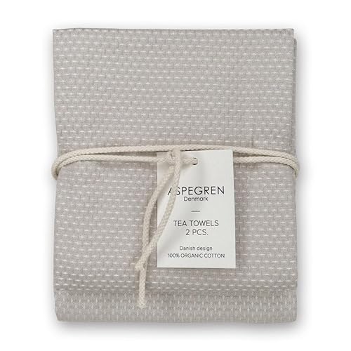 Aspegren Geschirrtücher Gastro Light Gray 50 x 70 cm im 2 er Set aus 100% Baumwolle von Aspegren