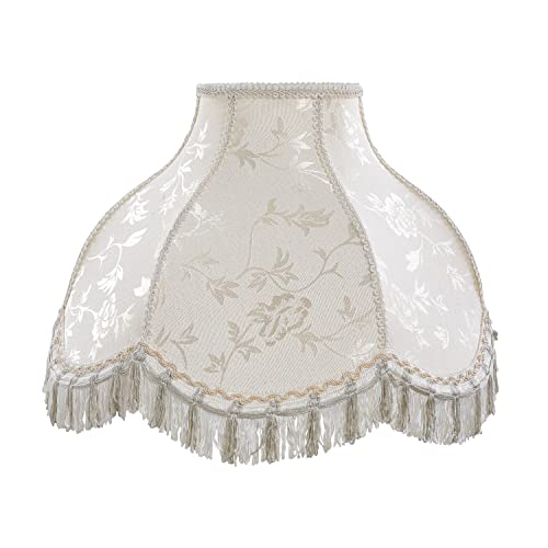 Aspen Creative 30306A Transitional Scallop Bell Shape Spider Construction Lamp Shade in Off White, 43.2 cm Wide (15.2 cm x 43.2 cm x 30.5 cm) von Aspen Creative Corporation