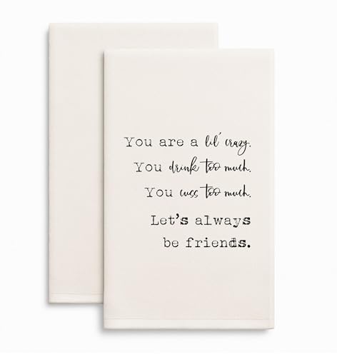 Aspen Lane Lustiges Geschenkhandtuch - Let's Always Be Friends von Aspen Lane