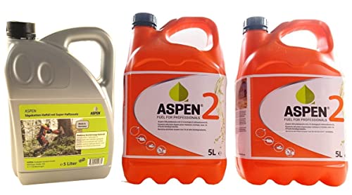 Aspen 10L 2-Takt Alkylatbenzin mit 5L Kettenöl von Aspen