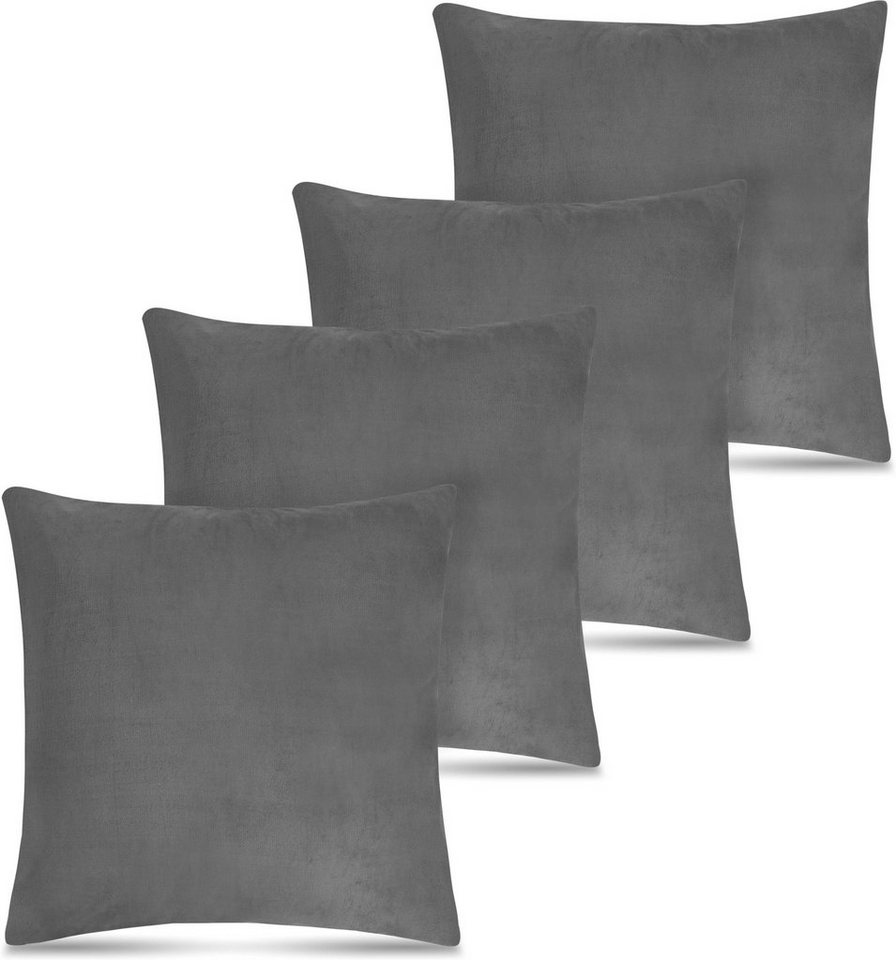 Aspero Dekokissen 4er Set Kissenbezüge Tamara, Dekokissen 45 x 45 cm mit Cashmere Feeling Aspero Dekokissen 4er Set Kissenbezüge Tamara, Dekokissen 45 x 45 cm mit Cashmere Feeling von Aspero