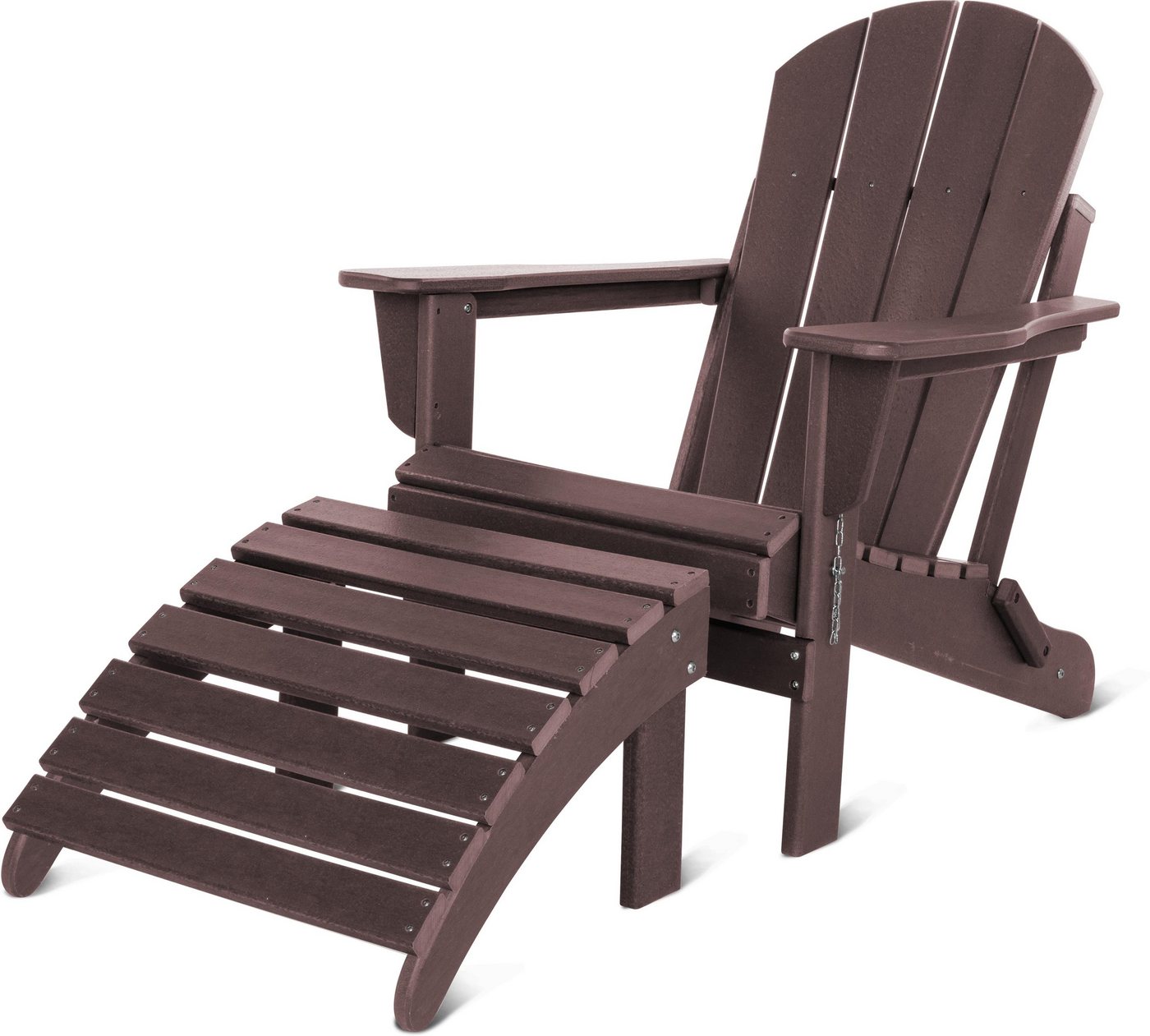 Aspero Gartenstuhl Gartenstuhl Adirondack mit Fußstütze, Gemütlicher Outdoor Sessel Aspero Gartenstuhl Gartenstuhl Adirondack mit Fußstütze, Gemütlicher Outdoor Sessel von Aspero