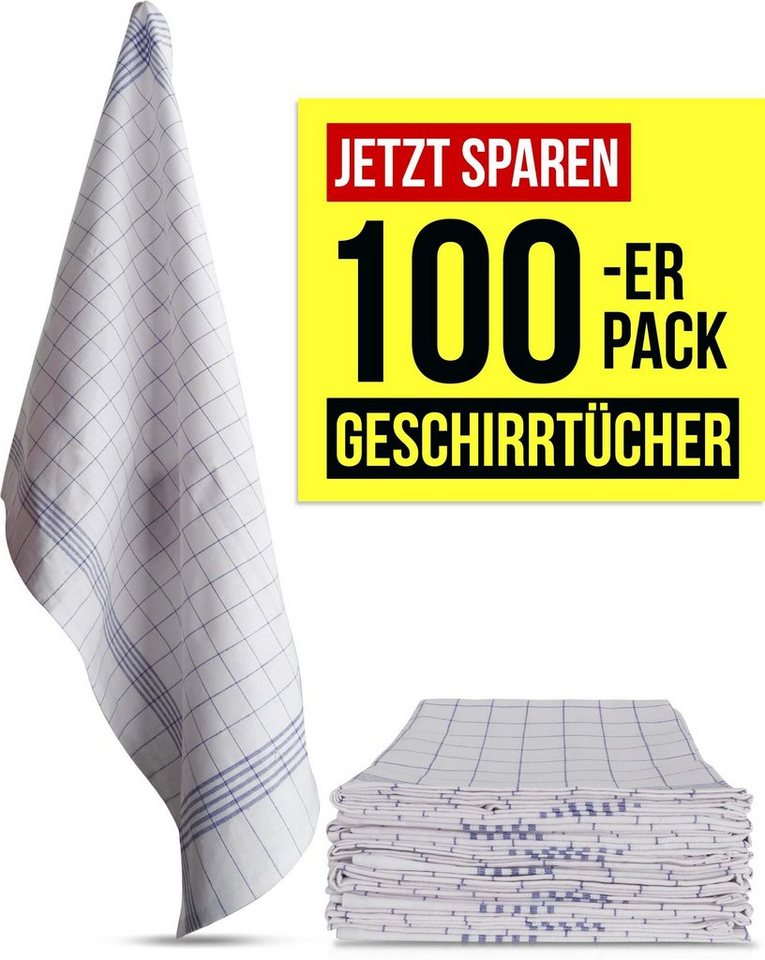 Aspero Geschirrtuch 100 Geschirrtücher aus Baumwolle, (10er Pack), Küchentücher Geschirrhandtücher von Aspero