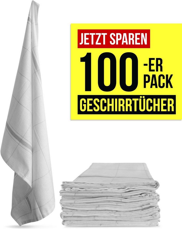 Aspero Geschirrtuch 100 Geschirrtücher aus Baumwolle, (10er Pack), Küchentücher Geschirrhandtücher von Aspero