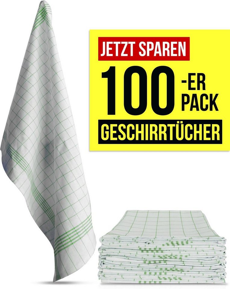 Aspero Geschirrtuch 100 Geschirrtücher aus Baumwolle, (10er Pack), Küchentücher Geschirrhandtücher von Aspero